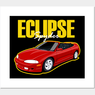 Eclipse Spyder Red Candy JDM Classic Posters and Art